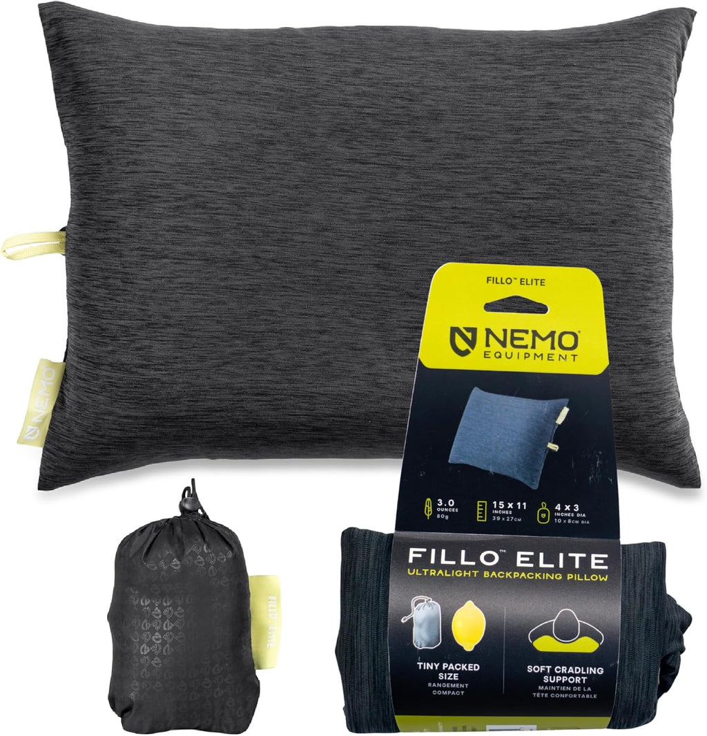 NEMO Equipment Fillo Elite Camping Pillow - Blue Horizon/Citron