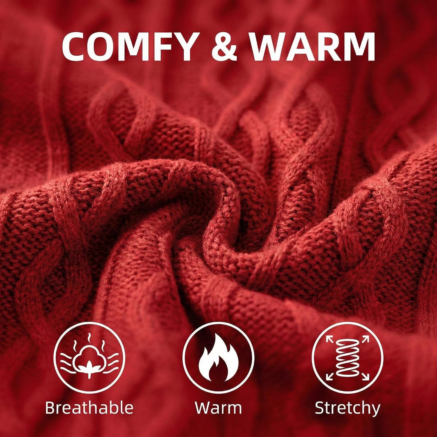 Small Dog Sweaters, Soft Knit Cold Weather Turtleneck Dog Clothes, Lightweight Warm Puppy Sweater for Chihuahua, Dachshund, Shih Tzu, Yorkie (Red, M)