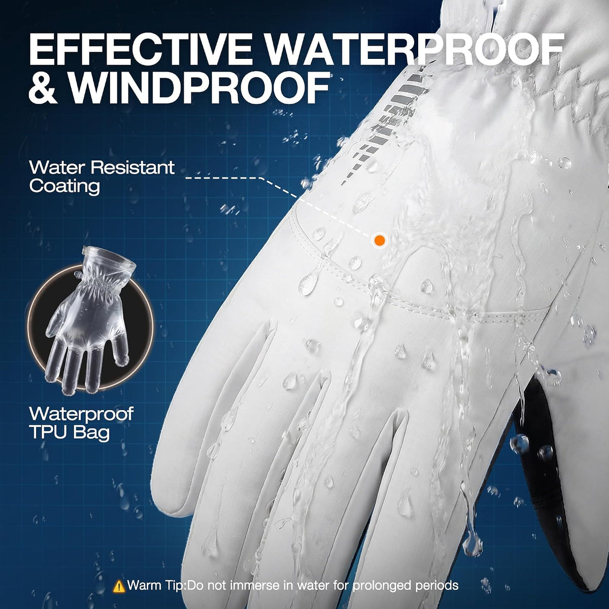 SIMARI Winter Waterproof Warm Gloves Women Men with Touchscreen Fingers, Ski Snow Windproof for Cold Weather Thermal, for Running Hiking Driving Cycling Outdoor Sports Daily Work
