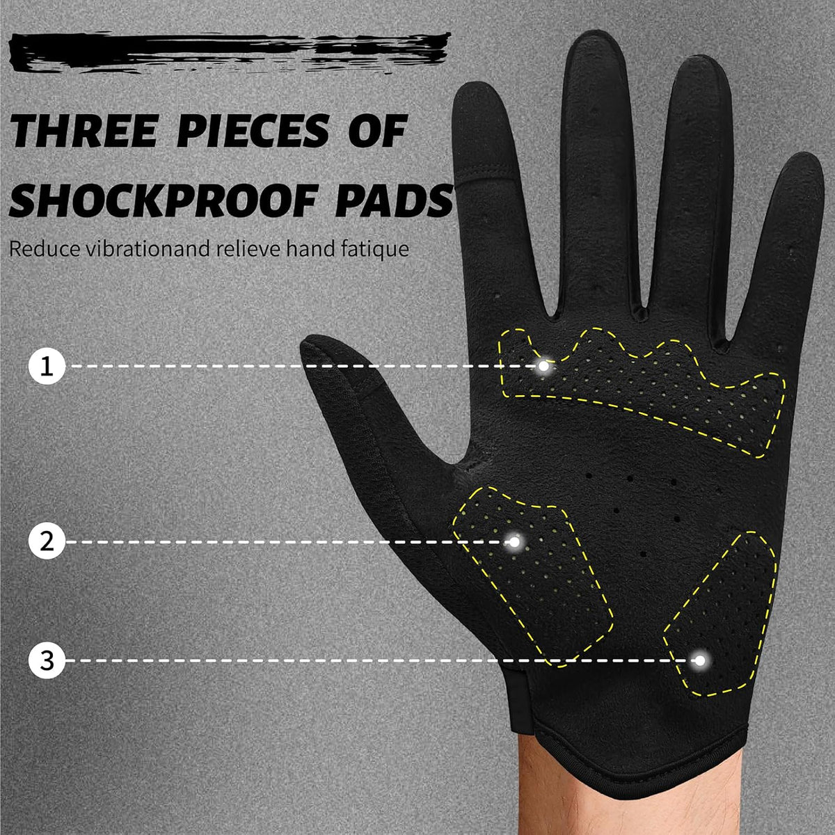 VXW Bike Gloves for Men Women Cycling - with Reflective Strips &Anti-Slip Shock-Absorbing Pad for Bicycle/Mountain Bike/Workout/MTB/Gym