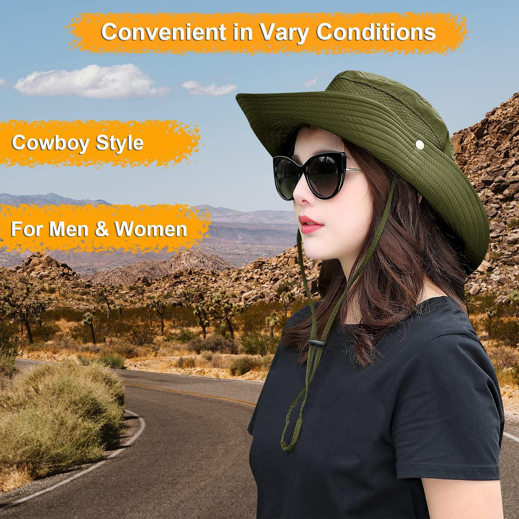 HUAMULAN Wide Brim Sun Hat for Women Men Summer UV Protection Bucket Hats