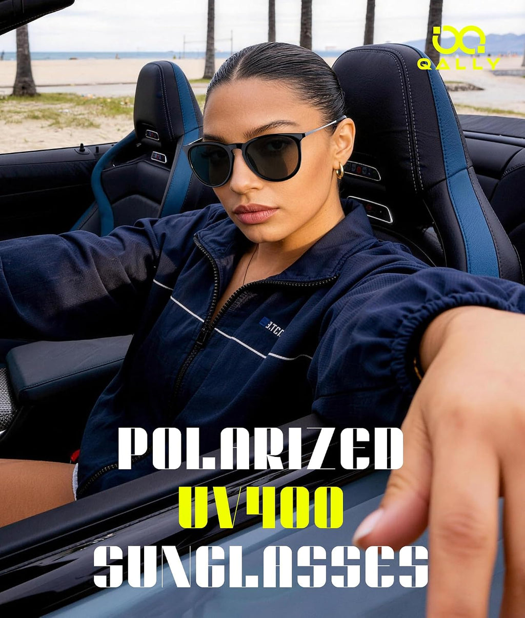 Sunglasses Womens Polarized Trendy Retro Round Sun Glasses with UV400