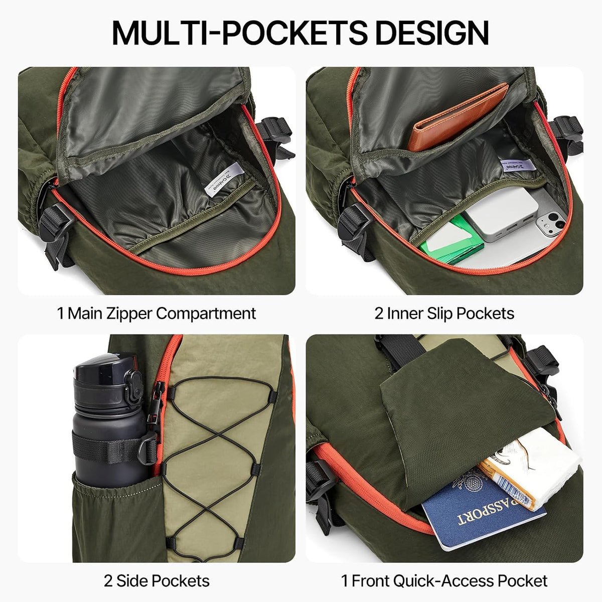 G4Free RFID Blocking Sling Bag for Men Women, Crossbody Bags Hiking Travel