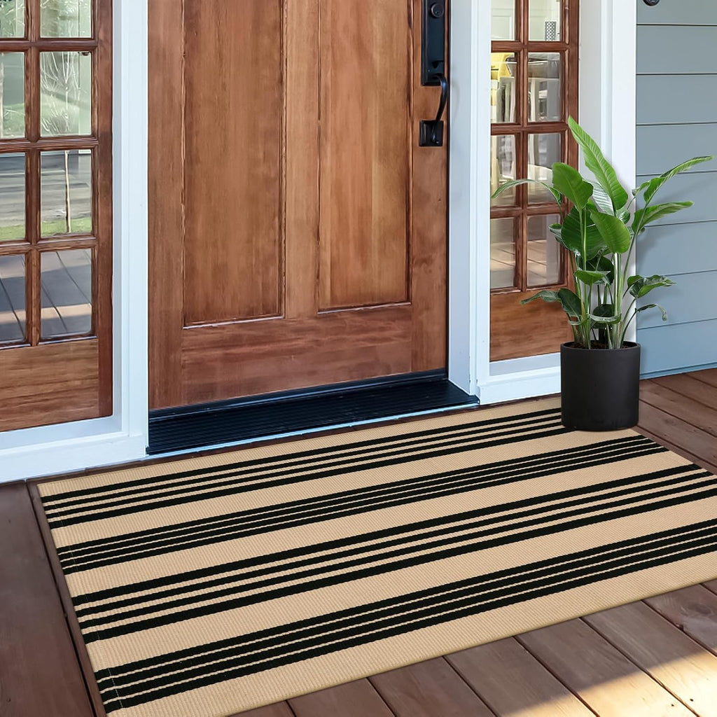 OJIA Front Door Mat 24"x51", Striped Porch Rug Outdoor Door Mat Fall Decor