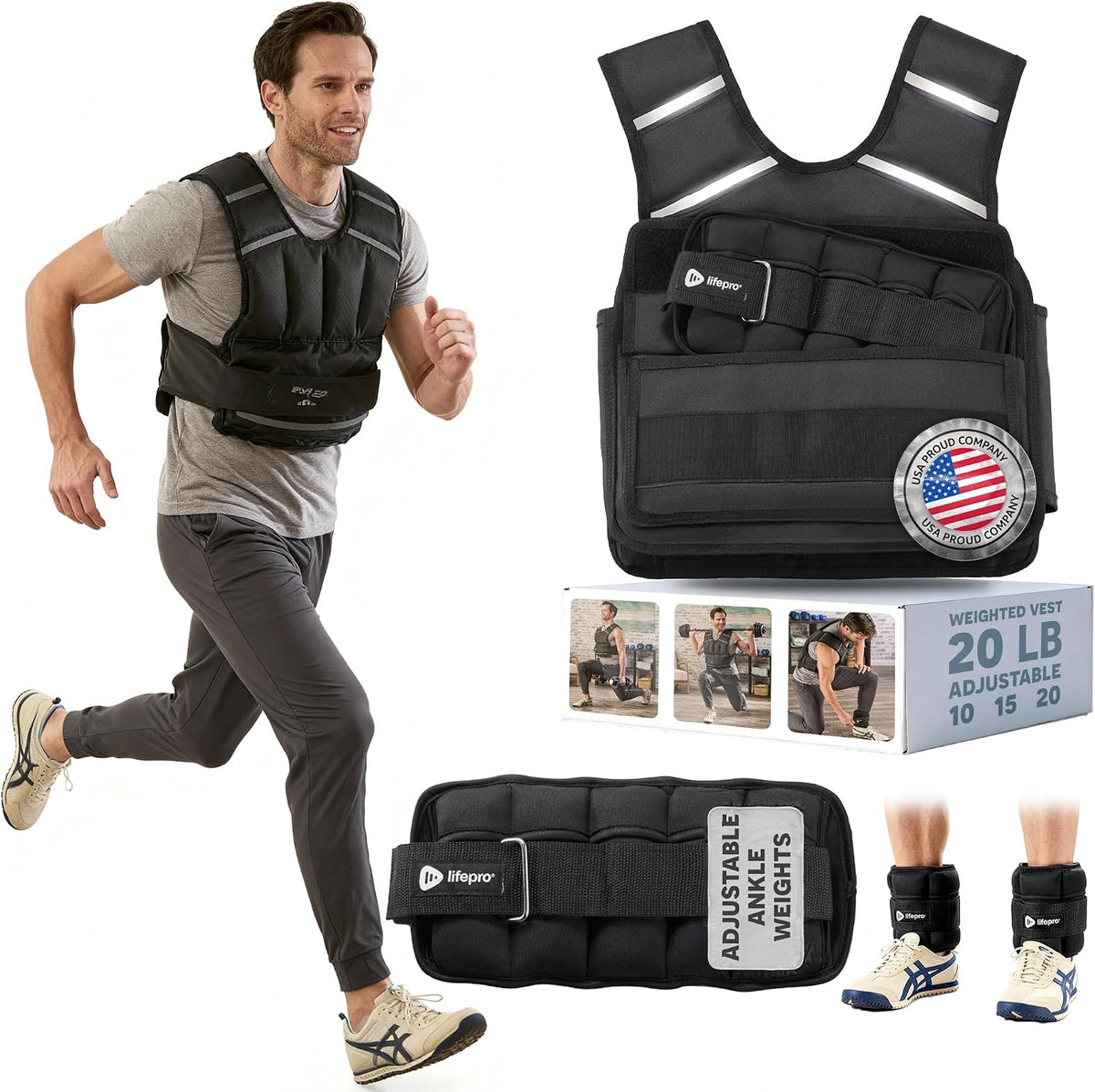 Lifepro FlexVest Adjustable Weighted Vest for running