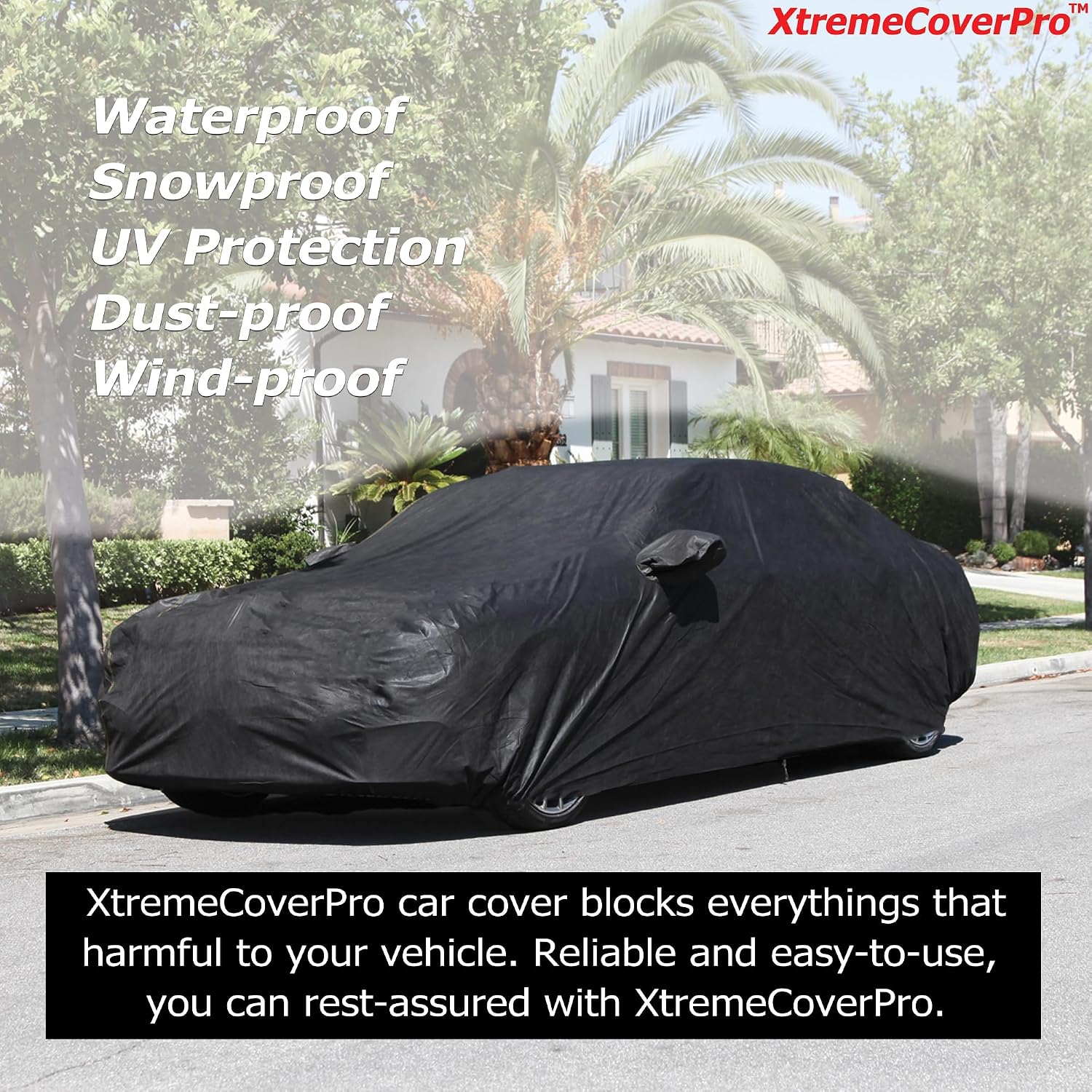 All Weather Waterproof car Cover Good for rain Snow uv Protection dust Small Coupe 350Z Z4 Sky Crossfire SLK GR86 RX-8 BRZ SLC300 Speedster Black