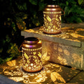 2Pack Hummingbird Solar Lanterns Outdoor Waterproof Lantern Garden Decor Gifts for Women Mom Grandma Hanging Solar Lights Metal Decoration Outside for Yard, Patio,Porch,Tabletop,Pathway