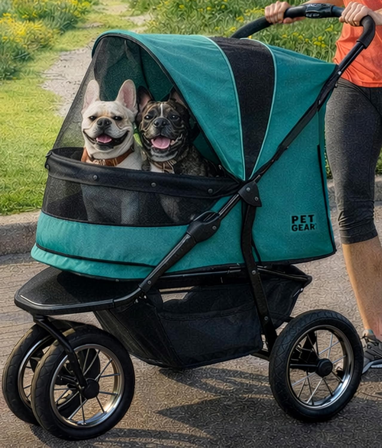 Pet Gear No-Zip Jogger Pet Stroller for Cats/Dogs, Onyx