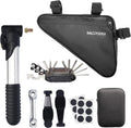 Bike Tool Kit, Repair Kit with Frame Bag, Mini Pump, Multitool, Tire Lever Patches Bicycle Accessories Set for Adult Bikes Road Mountain MTB