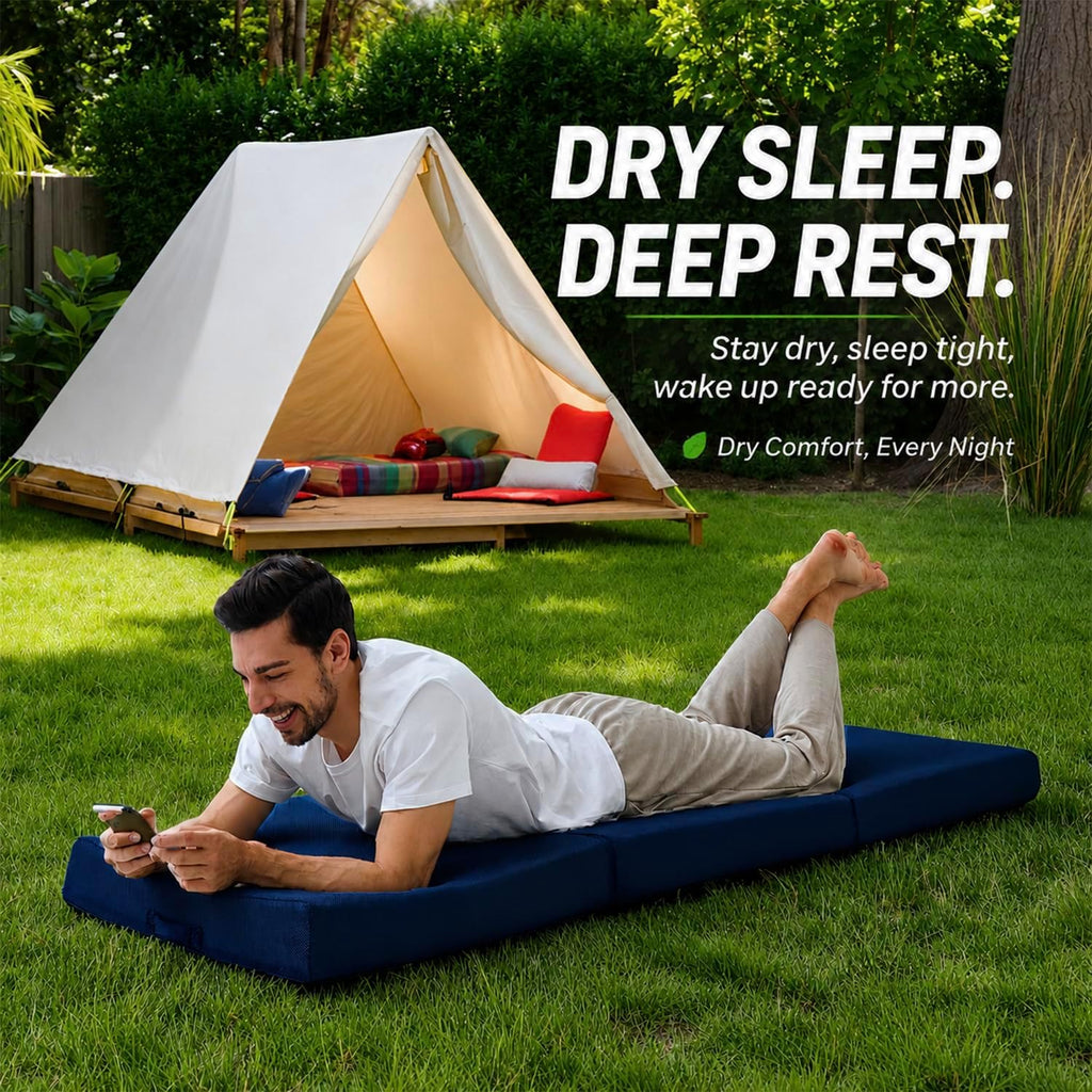 Jamdok Sleeping Mats for Adults,Memory Foam Trifold Mattress