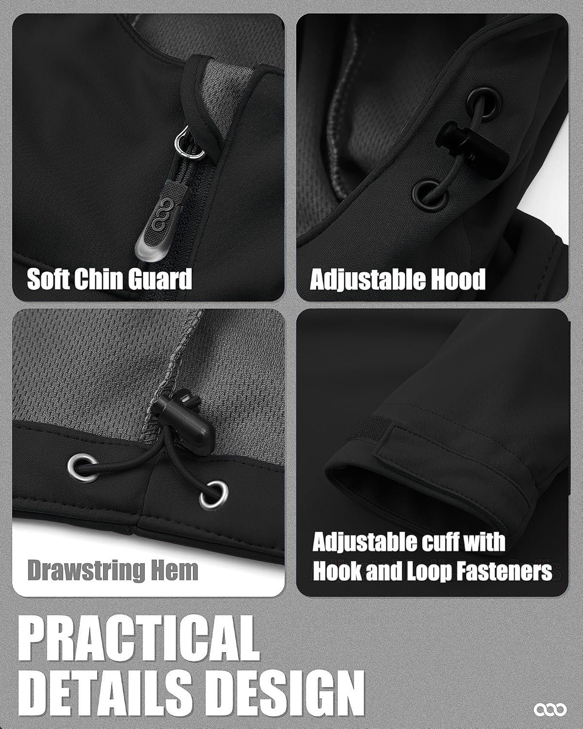 33,000ft Men's Softshell Jacket Hooded Waterproof Windbreaker Rain Jacket