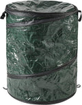 Wakeman Pop Up Outdoor Garbage Can, Black, 29.5 Gallon