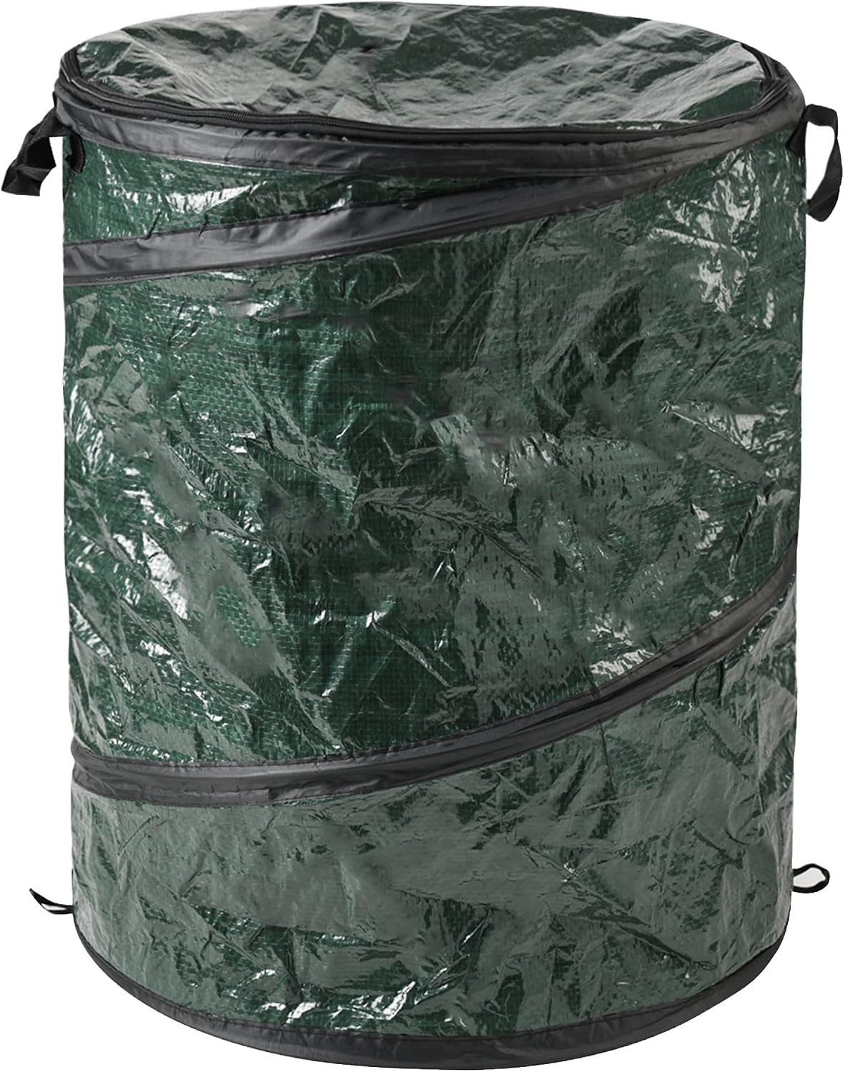 Wakeman Pop Up Outdoor Garbage Can, Black, 29.5 Gallon