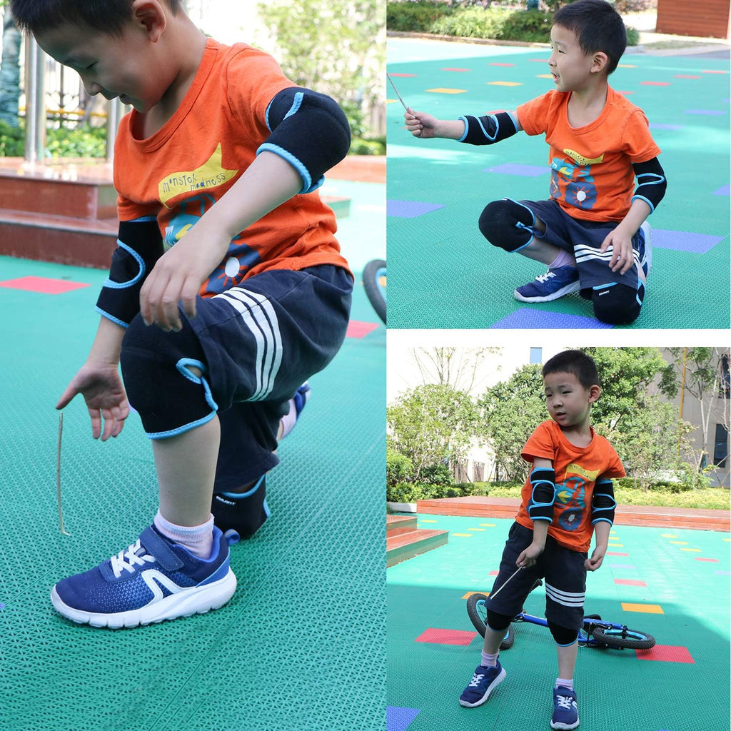 Elbow Pads and Knee Pads for Kids,Protective Pad Sets with Thickened Pad
