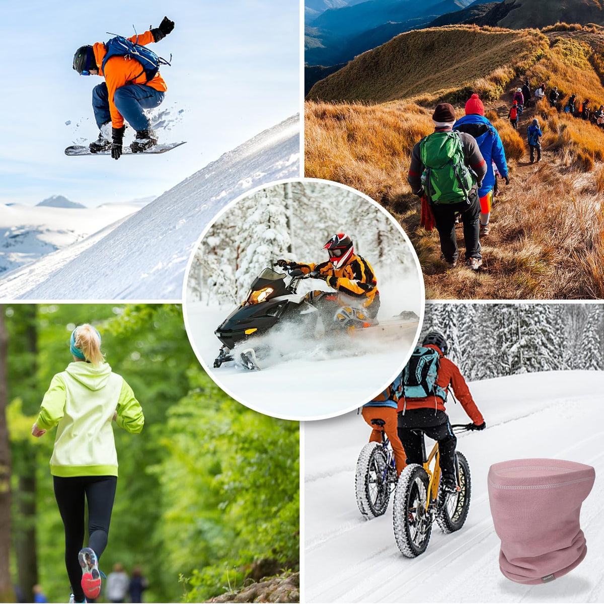 YANIKY Neck Gaiter Winter Neck Warmer for Men & Women Windproof Face Mask for Cold Weather Breathable Ski Face Cover Scarf