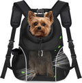 WOYYHO Pet Dog Carrier Backpack, Ventilated Mesh Small Dog Front Backpack