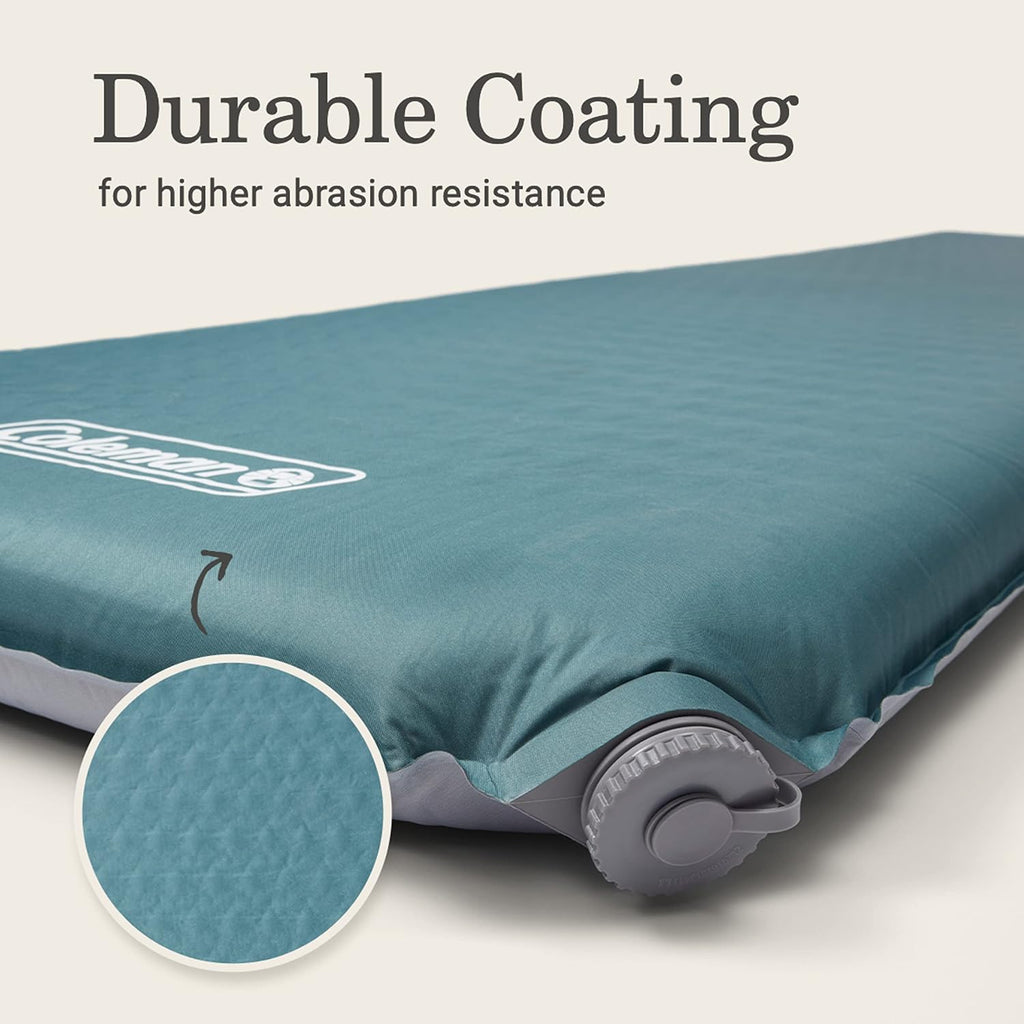 Coleman Silver Springs Self-Inflating Sleeping Pad, Comfortable Camp Pad with Insulating Foam & Durable PVC Coating, Lightweight Sleeping Mat Inflates in Minutes