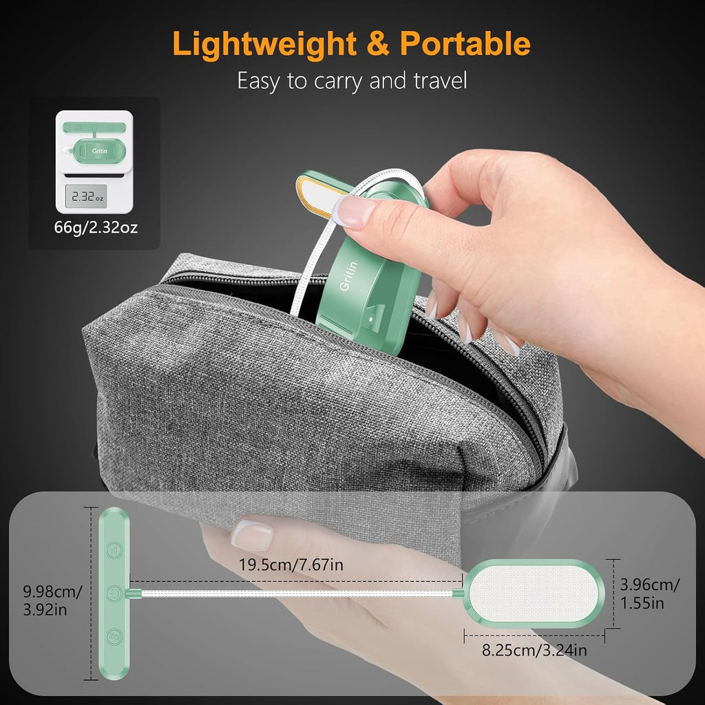Gritin Rechargeable Book Light for Reading in Bed with 19 LED