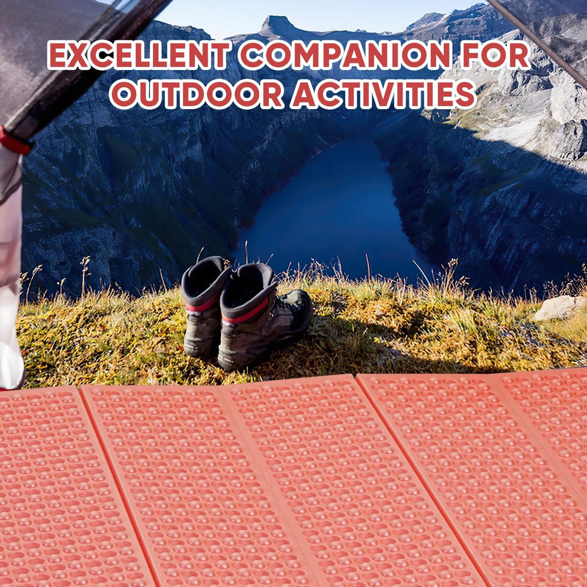 Ultralight Foam Sleeping Pad, Waterproof Closed Cell Foam Pad for Superior Insulation, Folding Sleeping Mat for Compact Storage, Foldable and Portable for Hiking and Camping