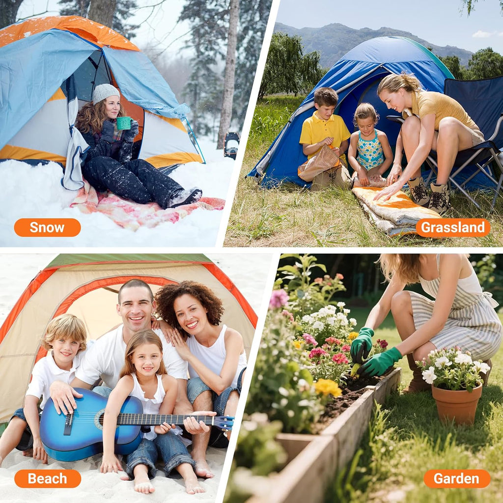 15 Pack Plastic Spiral Tent Stakes - 10 Inch Heavy Duty Screw-in Sand Anchors Pegs - Windproof Plastic Ground Anchor Stakes for Secure Tents, Inflatables, Canopies, Tarps, Garden Structures