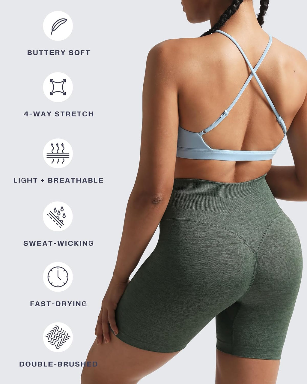 Aoxjox Women's Jamie Deep V Sports Bra