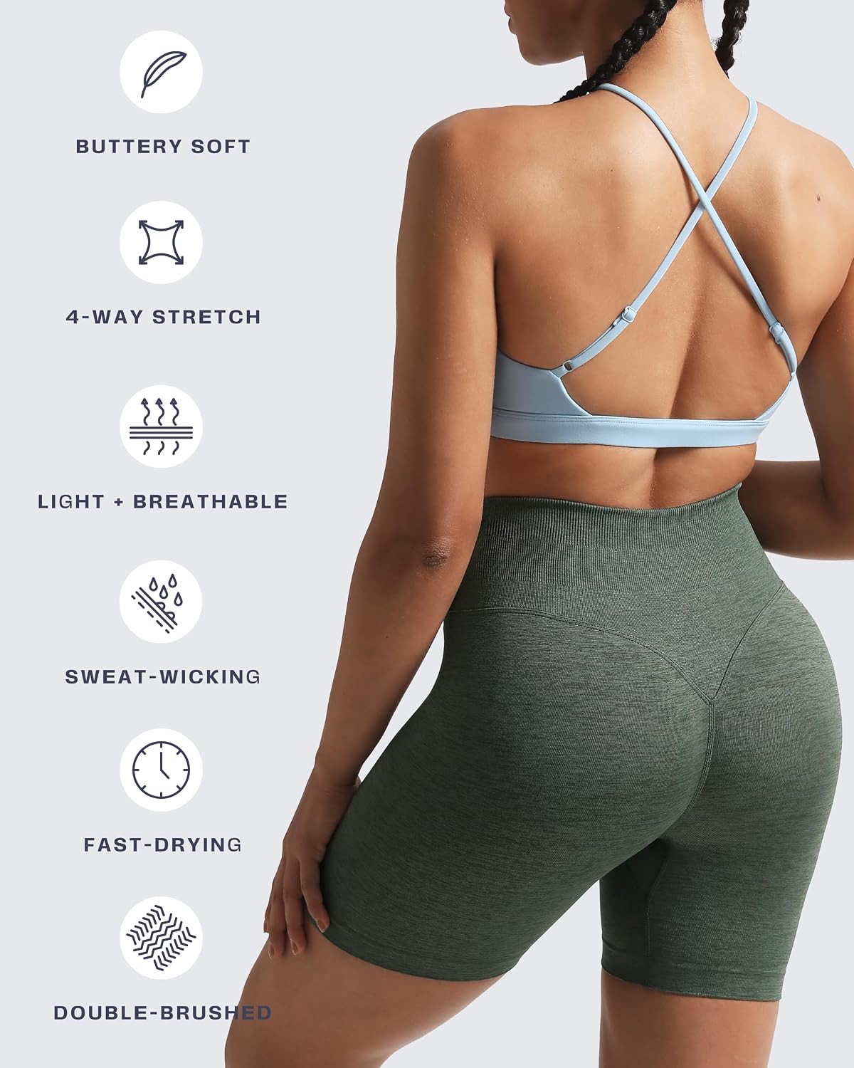 Aoxjox Women's Jamie Deep V Sports Bra