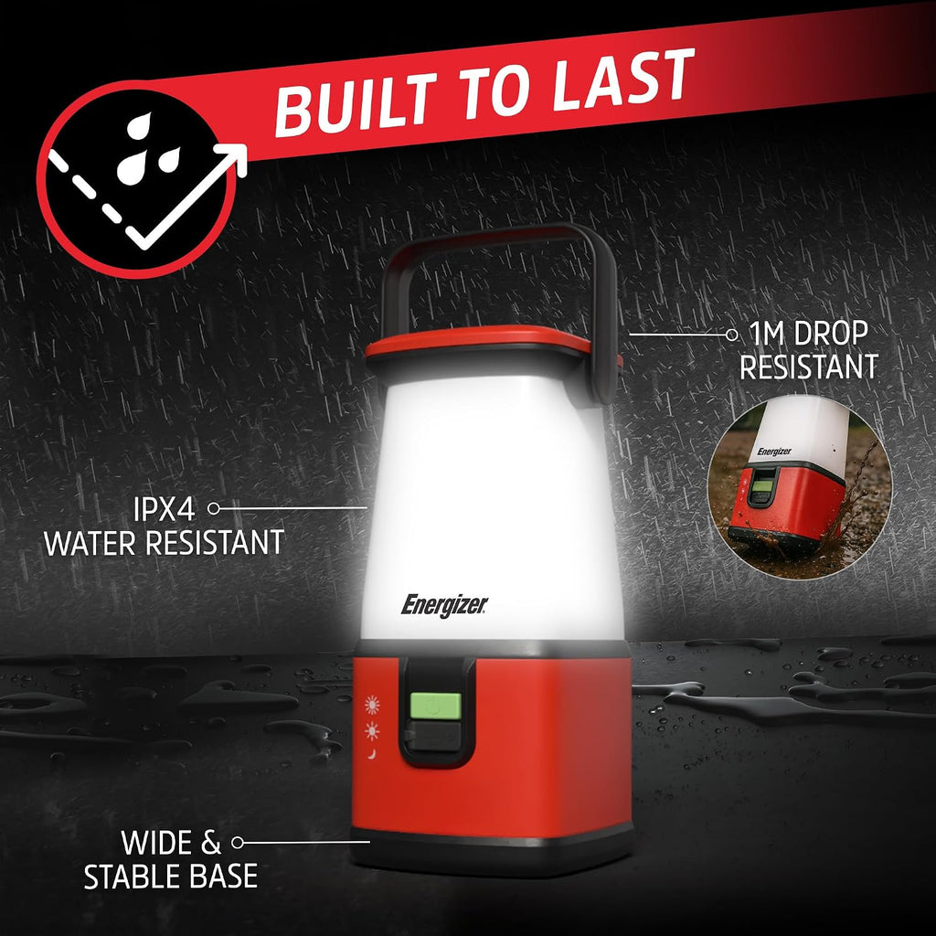 ENERGIZER LED Camping Lantern 360 PRO, IPX4 Water Resistant Tent Light, Ultra Bright Battery Powered Lanterns for Camping, Outdoors, Emergency Power Outage