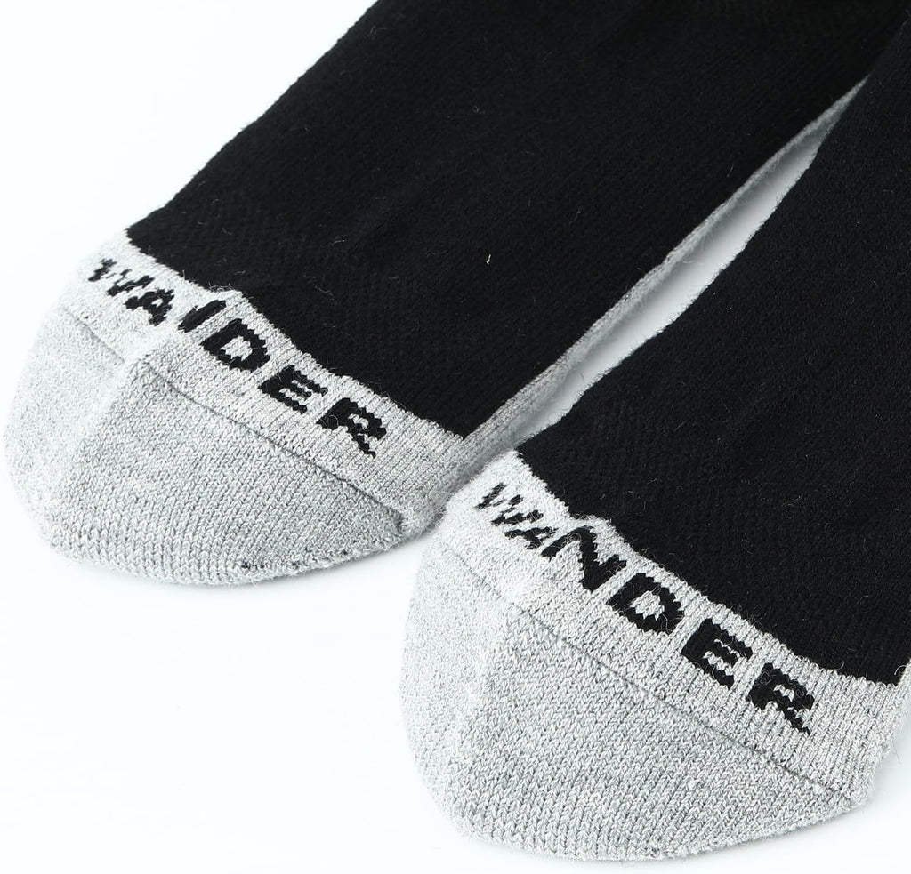 WANDER Merino Wool Ankle Running Hiking Socks Lightweight No Show 3 Pairs
