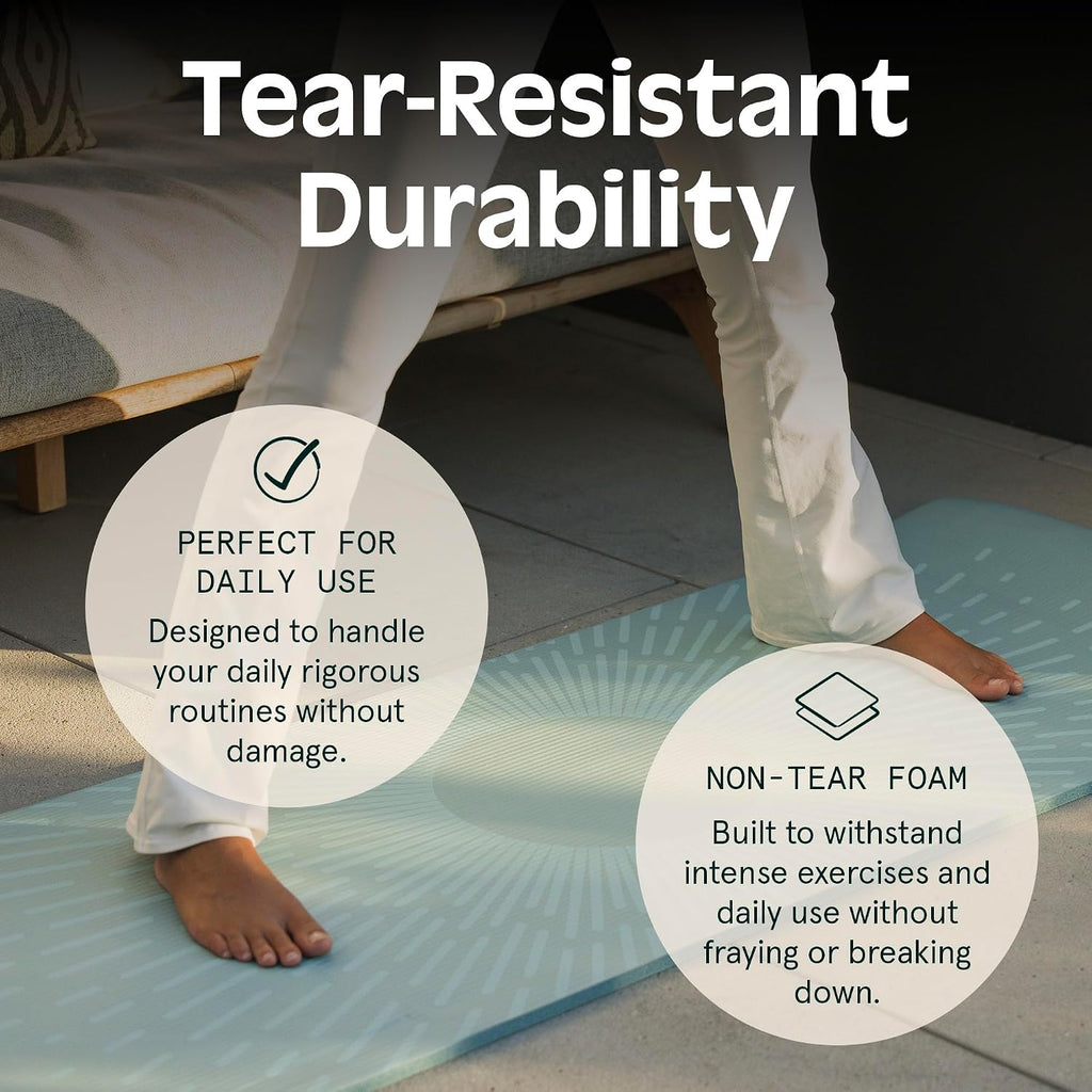 Retrospec Solana Yoga Mat Thick 1/2in Non-Slip Workout Mat with Nylon Strap - 72x24in Exercise Mat for Pilates, Stretching & Fitness - BPA Free, Easy Clean