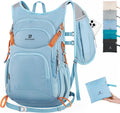 BECOJADDE 20L Hiking Backpack Lightweight Travel Backpacks Water-Resistant Daypack Fits Cycling Helmets for Men Women for Daily Outdoor Camping, Sky Blue