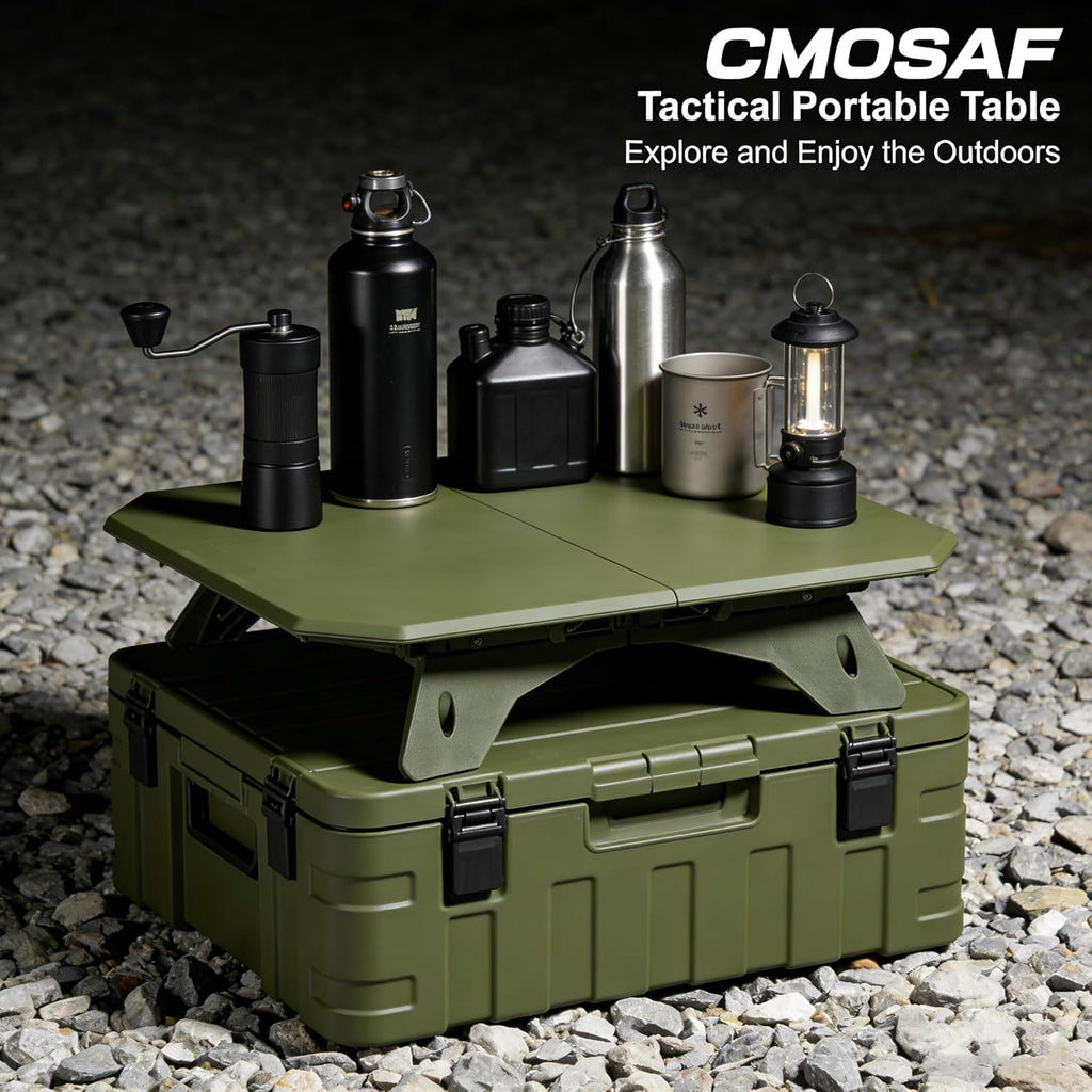 2-in-1 Tactical Camping Table with Adjustable Height