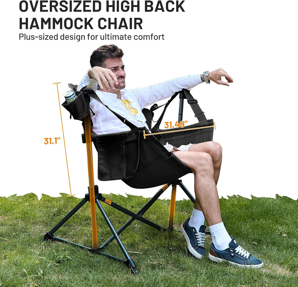 TIMBER RIDGE Hammock Camping Chair, Oversized Swinging Chair, 400lbs Load