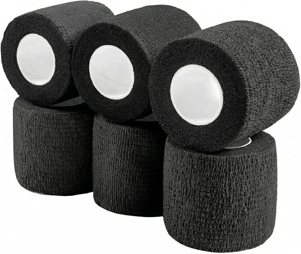 WePet Pet Wrap, Self-Adhesive, Only Sticks to Itself, Non-Woven Tape for Dog Legs, Paws, Wounds, First Aid Cohesive Gauze for Horse, Cat, Bird, Animal, 6 Rolls, 4 Inch, Pawprints B