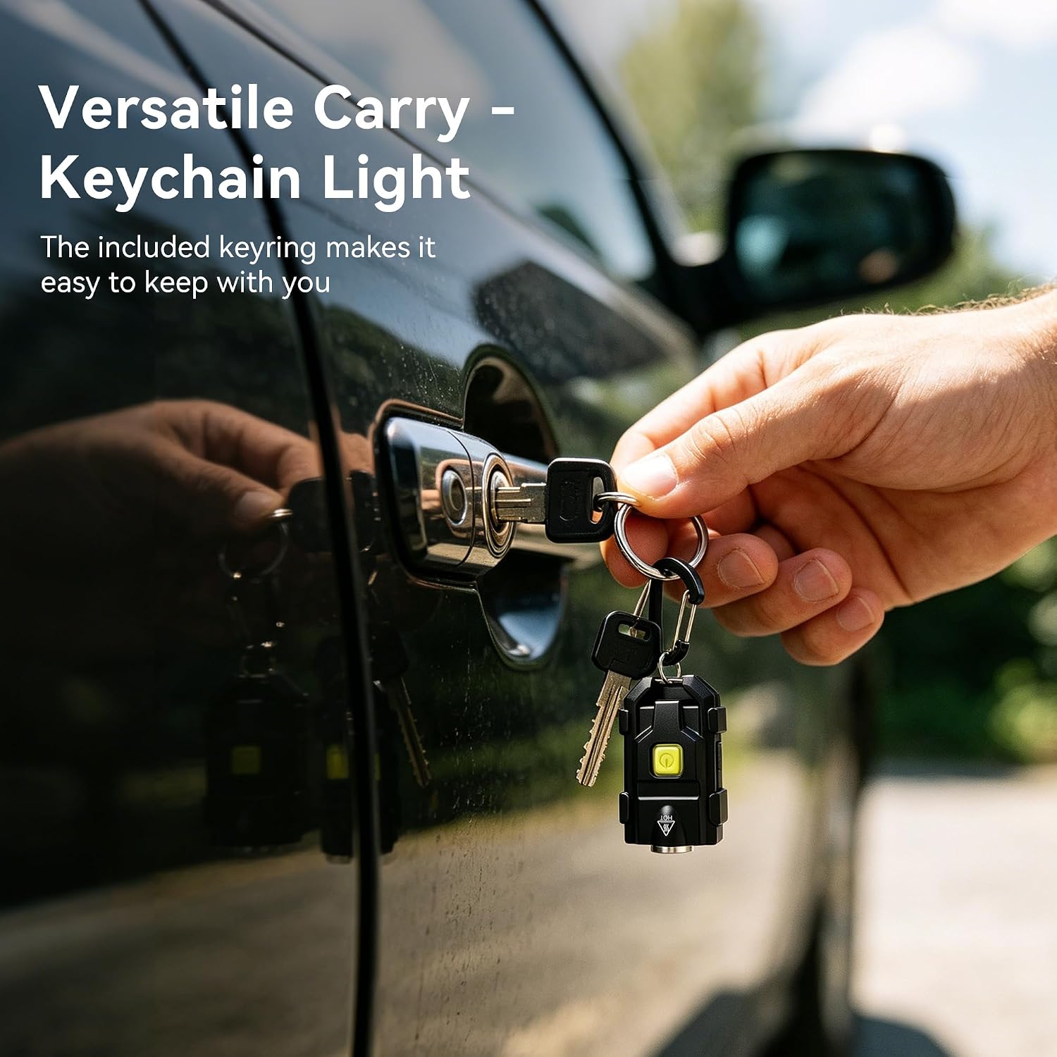 lexall H8 2 Pack Keychain Flashlight, 500LM USB-C Mini Light with Cap Clip