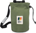 Oso Supply Co - Waxed Canvas Chalk Bag for Rock Climbing, Bouldering Chalk Bucket with Belt, Waterproof, Zippered Pocket - Perfect Rock Climbing Gear, Equipment for Indoor/Outdoors