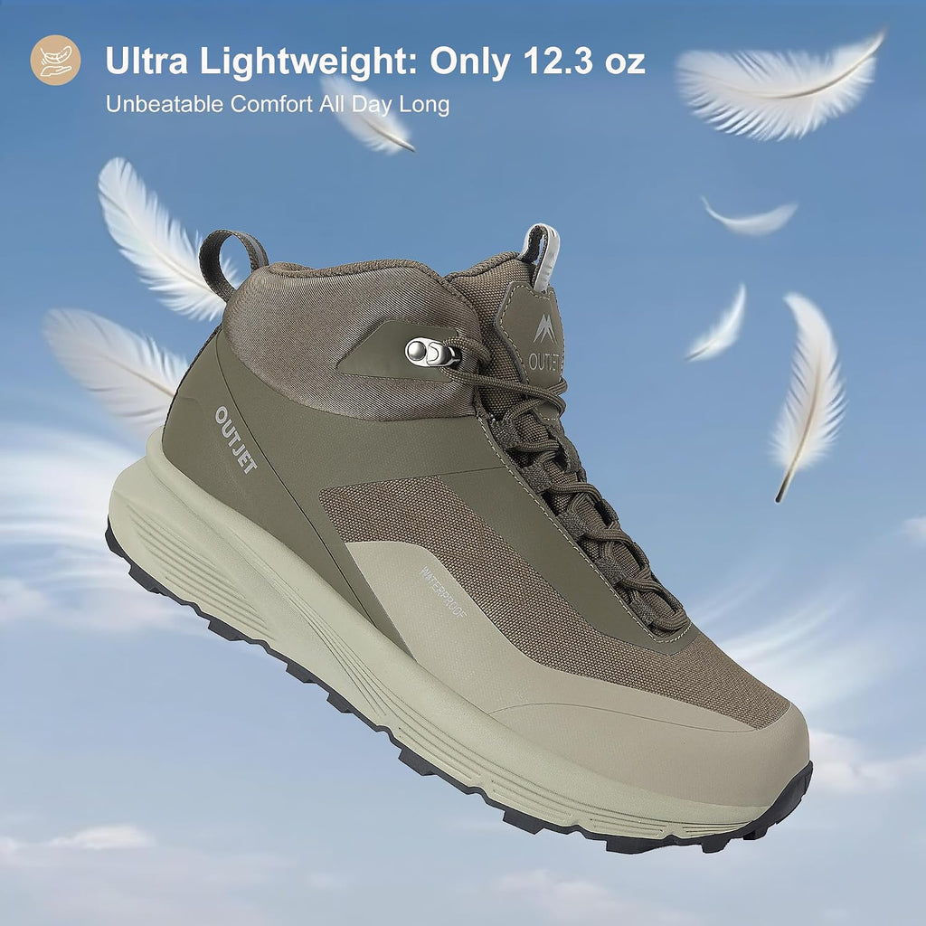 Men's Waterproof Hiking Boots Lightweight Comfortable Outdoor Walking Trail Boots Shoes