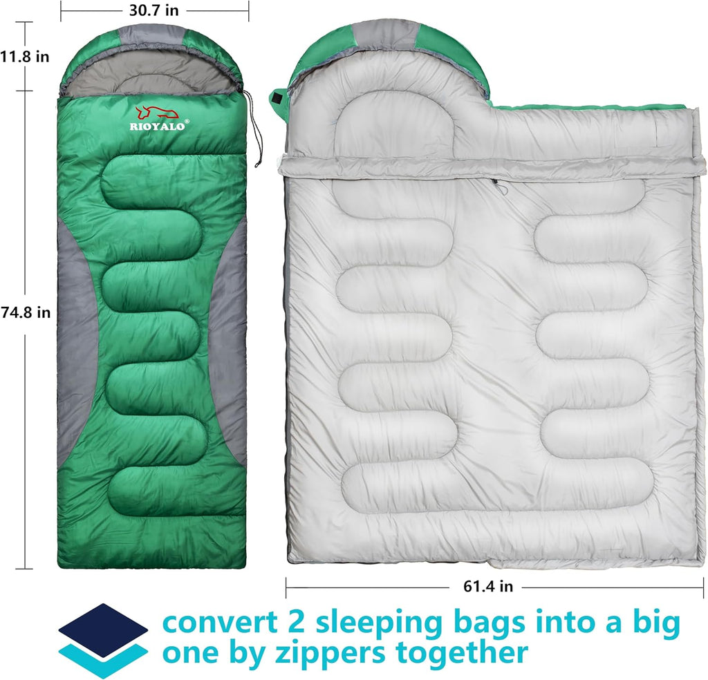 0 Degree Winter Sleeping Bags for Adults, Cold Weather Camping