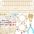 SANNIX 486Pcs Charm Bracelet Making Kit, Including 16 Bangles 228 Charms