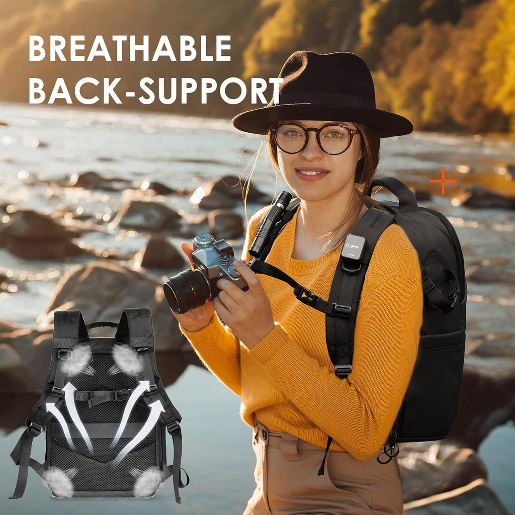 TARION Urban Camera Backpack for Photographers Compact 12.5L Black TRL