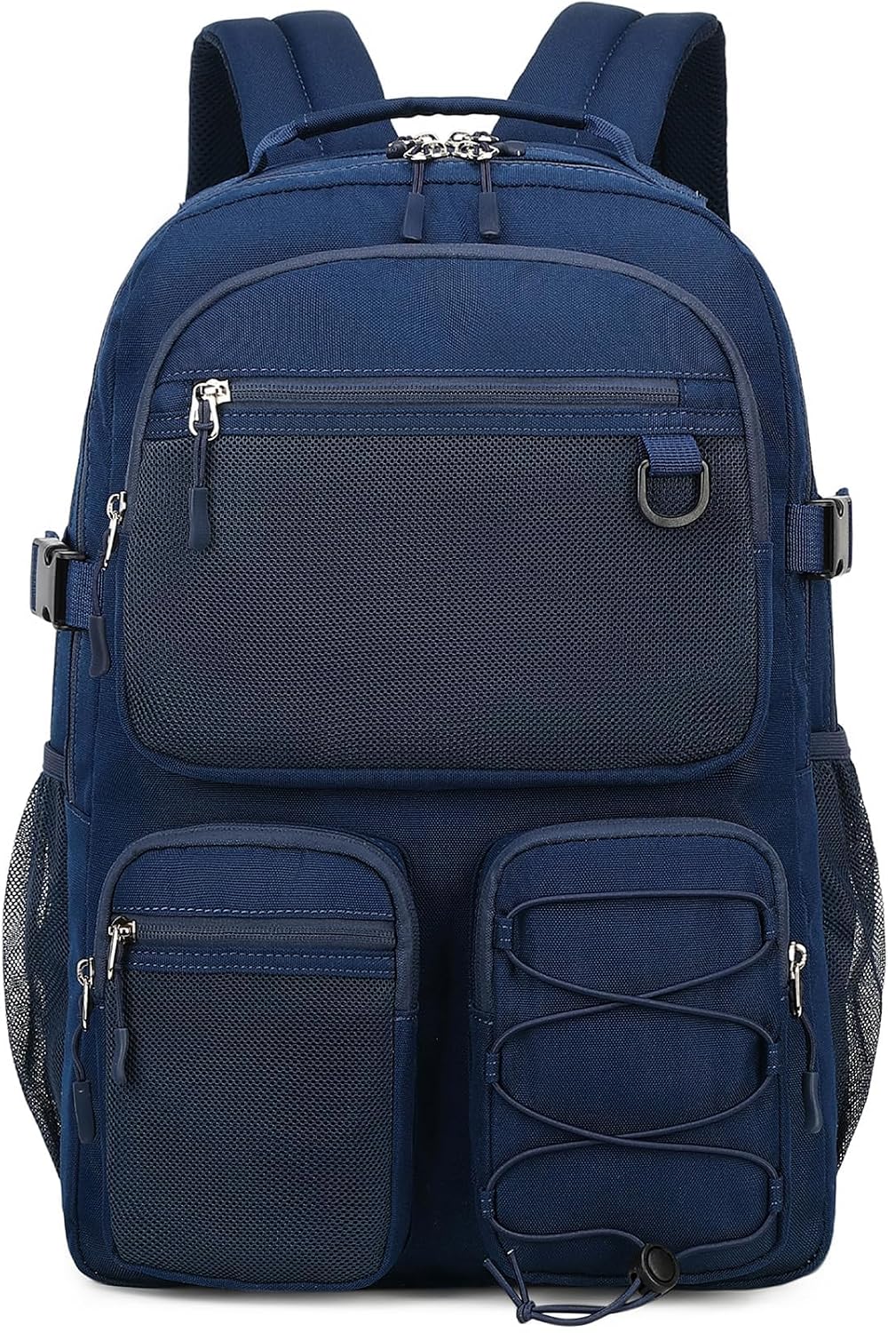 Lohol Water Resistant Daypack with Mulitiple Pockets for School Travel Outdoor College, 15.6 inch Laptop Backpack for Men and Women (Navy Blue)