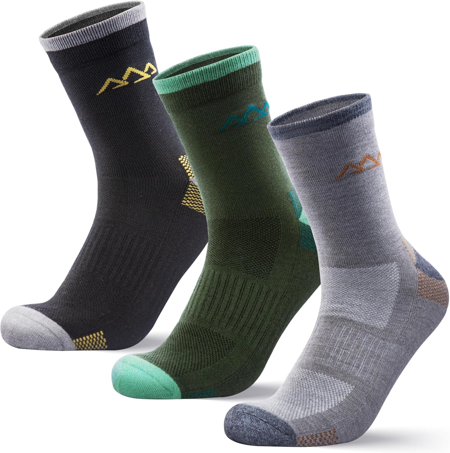 innotree Men's Merino Wool Hiking Socks 3 Pairs