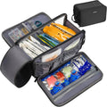 THKFISH Fishing Soft Plastic Bait Storage, Water-Resistant Extra-Large Clear Sleeves Tackle Bait Bag Storage For Lure Hooks, Sinkers & Fishing Accessories(Black)