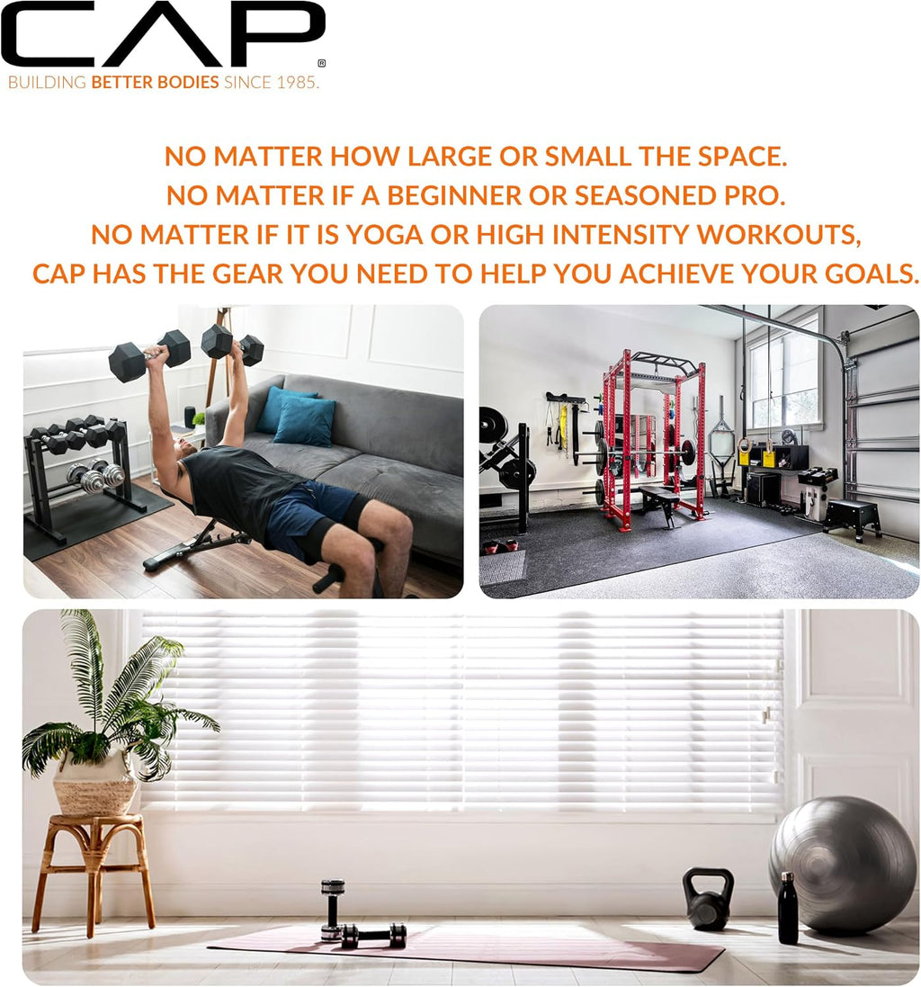 CAP Barbell All Purpose Folding Anti Tear Exercise Training Aerobic Fitness Gym & Gymnastics Balance Mat | 10' x 4' Multiple Colors and Thickness Options