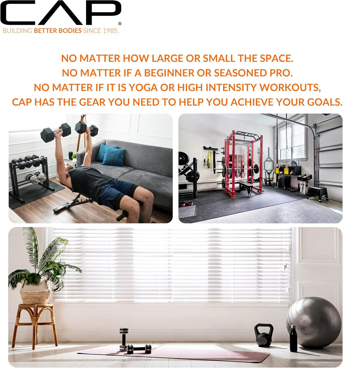 CAP Barbell All Purpose Folding Anti Tear Exercise Training Aerobic Fitness Gym & Gymnastics Balance Mat |2" Thick - Multiple Sizes and Colors
