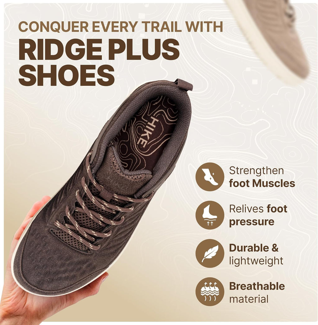 Hike Footwear Ridge Plus Barefoot Hiking Trail Shoes, Low-Cut, Zero Drop