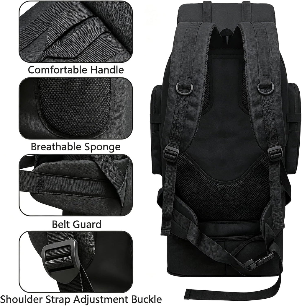 80L/100L Hiking Backpack Men Camping Rucksack Large Outdoor Travel Military Tactical Molle Trekking Knapsack Bag Women