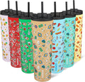 BJPKPK 34oz Coffee Tumbler with Straw, Insulated Stainless Steel Cup