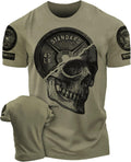 Gymish Lifestyle Skull Plate Gym Shirt, Work Out Deadlift Skull T-Shirt for Men