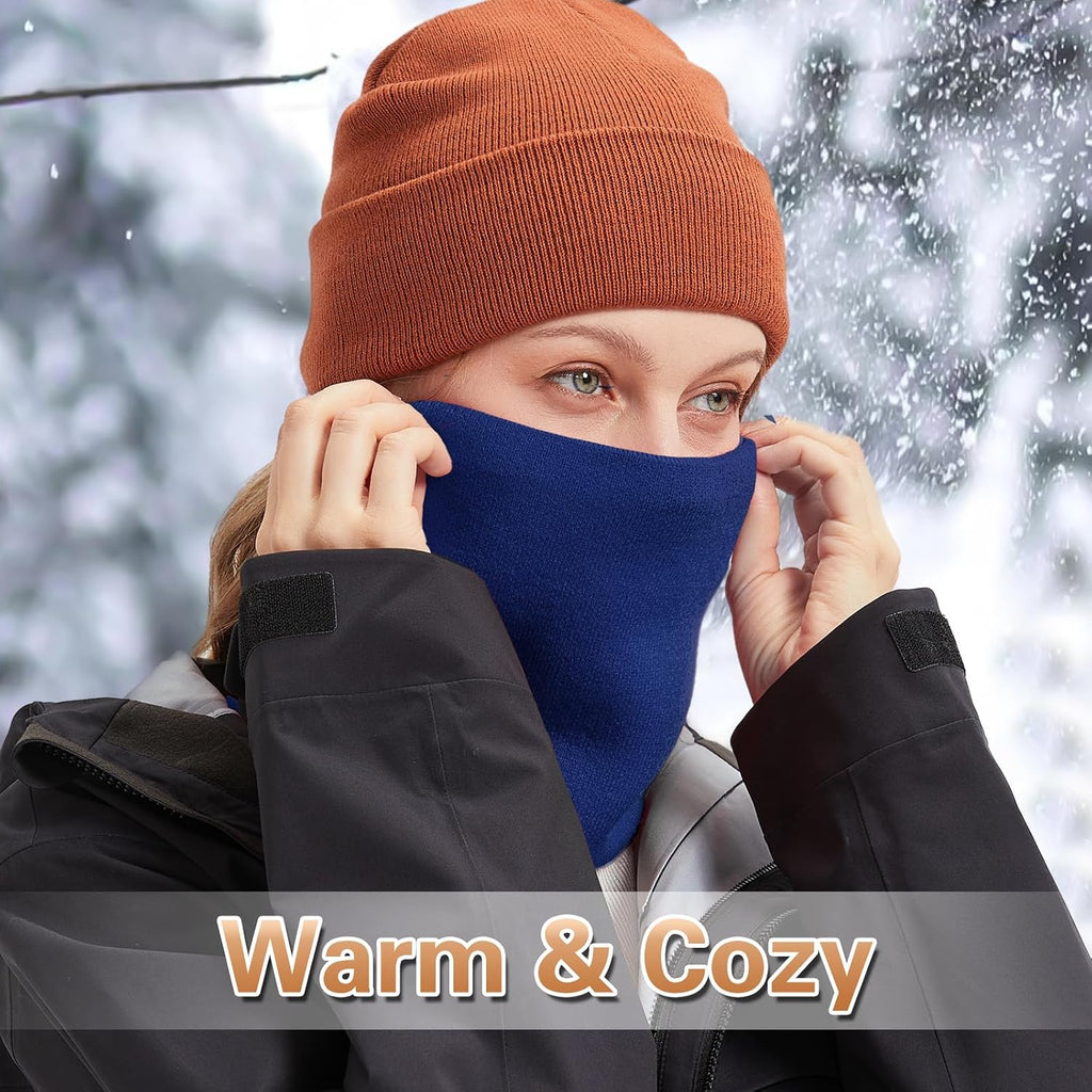 Neck Warmer Gaiter for Men Women,Winter Soft Thick Warm Fleece Lined Face Ski Mask Scarf Cold Weather Running