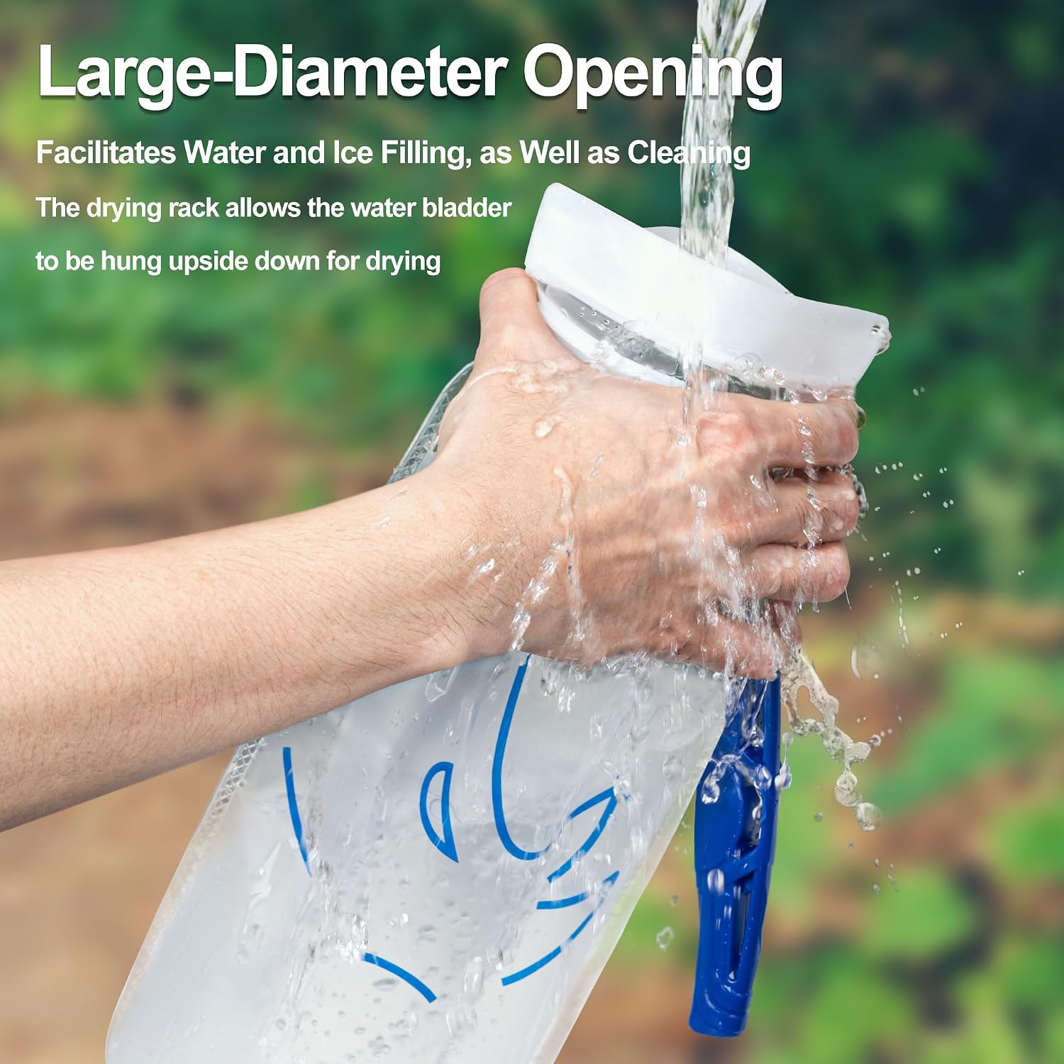 N NEVO RHINO Water Bladder 1L- 1.5L- 2L, Hydration Bladder for Running Vest